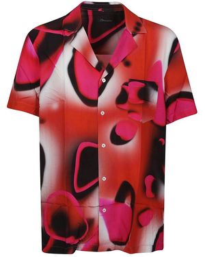BENEVIERRE Abstract Short Sleeve Shirt - Red