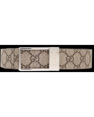 Gucci Rectangular Buckle Reversible Belt - Black