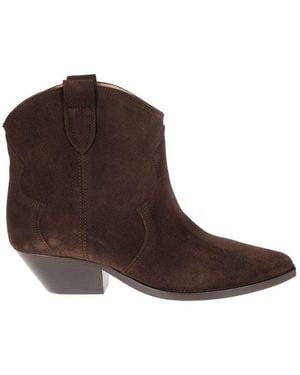 Isabel Marant Dewina Pointed Toe Ankle Boots - Brown