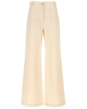 Weekend by Maxmara Filtro Wide Leg Trousers - Natural