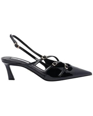 Steve Madden Liana Embellished Pointed Toe Pumps - Black