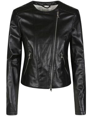 Patrizia Pepe Asymmetric Zip Jacket - Black