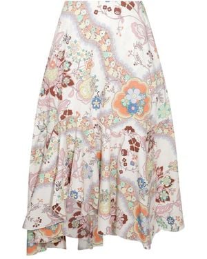 Etro Paisley Printed Midi Skirt - White