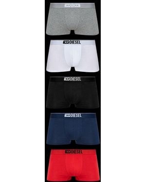DIESEL Five Pack Of Logo Waistband Boxers - Black