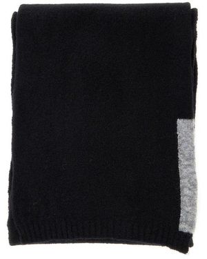 Semicouture Scarf With Contrasting Accent - Black