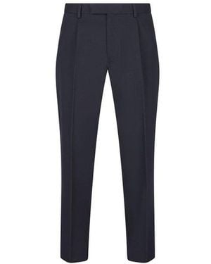 ZEGNA Tapered-Leg Tailored Trousers - Blue