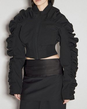Han Kjobenhavn Ruched Track Jacket - Black