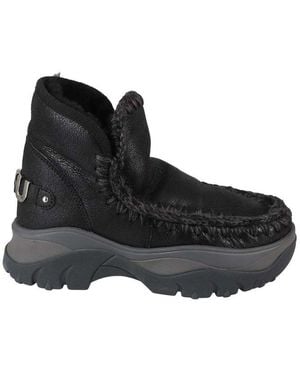 Mou Tonal Stitch Chunky Trainers - Black