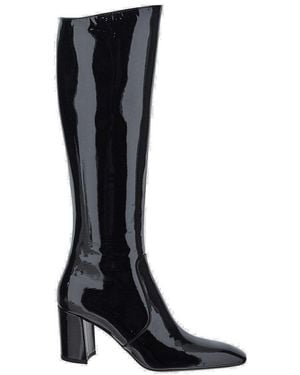 Saint Laurent Lauren Square Toe Boots - Black
