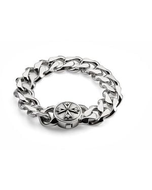 Emanuele Bicocchi Large Logo Chain Bracelet - Metallic
