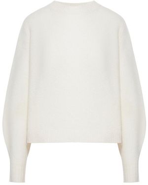 Max Mara Crewneck Long-Sleeved Jumper - White
