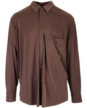 Magliano Braid-Detailed Long-Sleeved Shirt - Brown