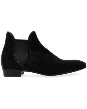 Lidfort Almond Toe Ankle Boots - Black