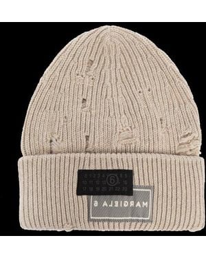 MM6 by Maison Martin Margiela Logo Patch Beanie - Black