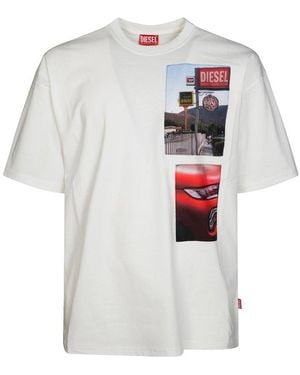 DIESEL T-Boxt-T3 Photo Patches T-Shirt - White