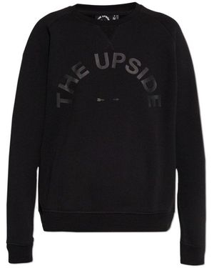 The Upside Logo Crew Neck Jumper - Black