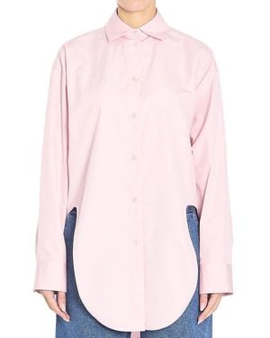 Loewe Asymmetric Hem Poplin Shirt - Pink