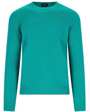 Drumohr Crew Neck Knit Sweater - Blue