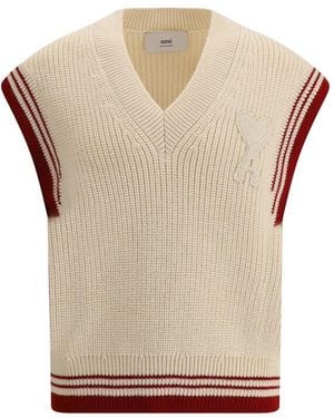 Ami Paris Wool Jumper - Natural