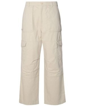 Acne Studios Beige Cotton Blend Cargo Pants - White