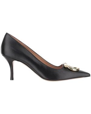 Ferragamo Maxi Gancini Court Shoes - Black