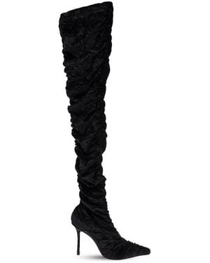 Jimmy Choo Lotta Over The Knee 100 Boots - Black
