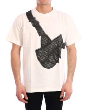 Dior Saddle Bag Print T-shirt - White