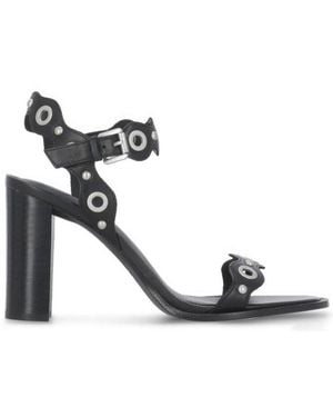 Ash Ankle Strap Sandals - Black