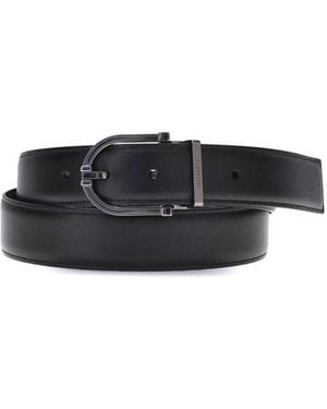 Ferragamo Reversible And Adjustable Belt - White