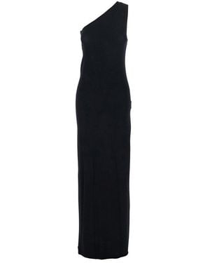 Semicouture One Shoulder Asymmetric Dress - Black