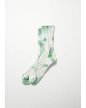 RoToTo Ribbed Crew Socks - Blue
