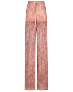 Blumarine Rébrodé Lace Trousers - Pink