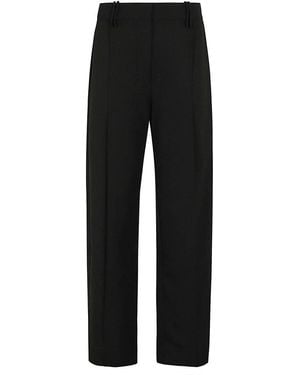 Ganni Pants With Stitching On The Legs - Black