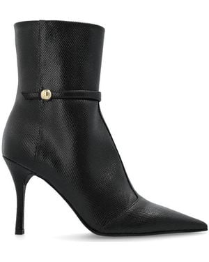 Furla Pointed Toe Heeled Ankle Boots - Black