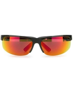 Miu Miu Oval-Frame Sunglasses - Red
