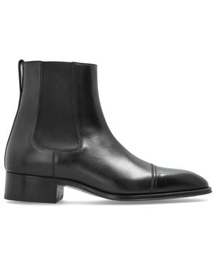 Tom Ford Stacked Heel Chelsea Boots - Black