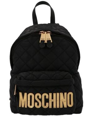 Moschino Mini Quilted Backpack - Black