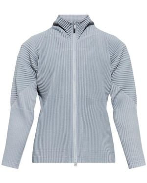 Homme Plissé Issey Miyake Colour Pleats High-Neck Jacket - Blue