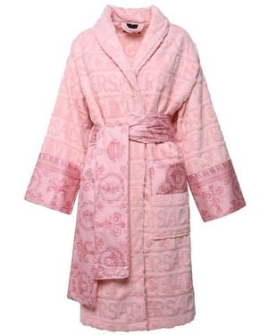 Versace I Love Baroque Belted Bathrobe - Pink