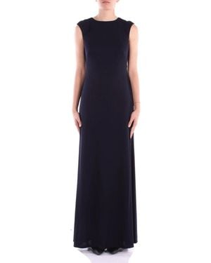 Ralph Lauren Floor Length Short-Sleeved Gown - Blue