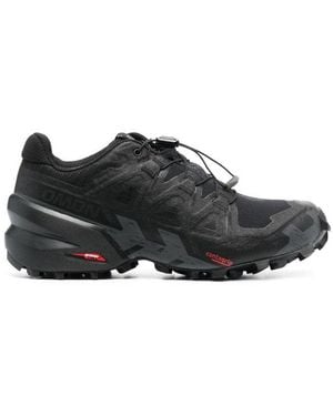 Salomon Round Toe Lace-Up Trainers - Black
