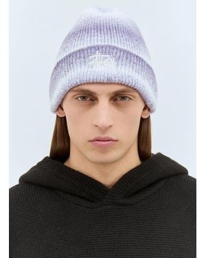 Stussy Cuff Basic Ribbed Beanie Hat - Black
