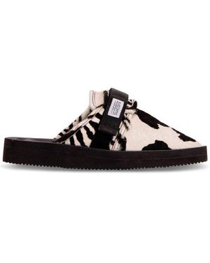 Suicoke Savo-M2Ab Graphic Printed Slippers - Black