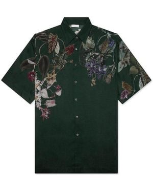 Dries Van Noten Short Sleeved Floral Printed Shirt - Green