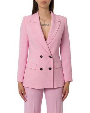 Marella Long Mélange Blazer - Pink