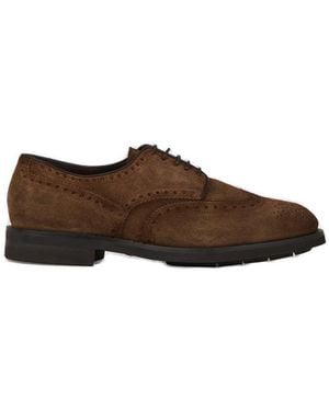 Santoni Emil Almond Toe Brogues - Brown