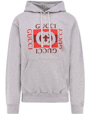 Gucci Printed Jersey Hoodie - White
