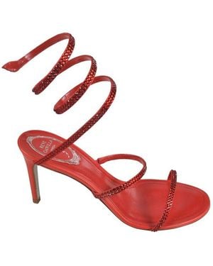 Rene Caovilla René Caovilla Embellished Ankle Strap Sandals - Red