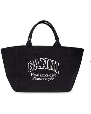 Ganni Shopper Bag - Black