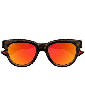 Gucci Rectangle Frame Sunglasses - Orange